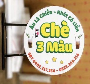 Biển vẫy Chè 3 màu